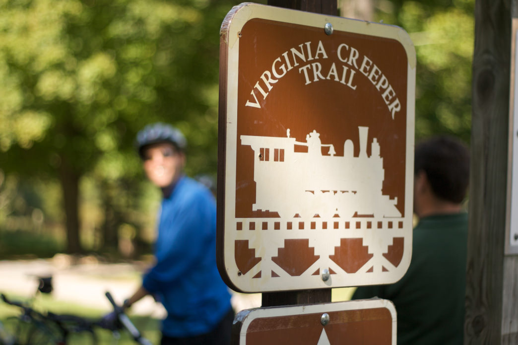 Rent bikes to explore the Virginia Creeper Trail.